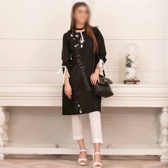 Small Pakistani Tawakkal Brand Ready-Made Cotton Kurti Kurta Tunic Kameez S/37" - Picture 2 of 8